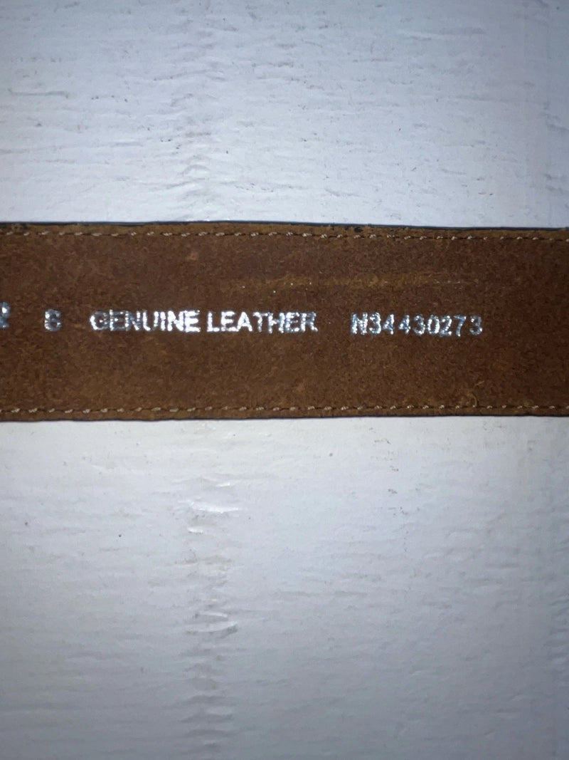 New Brown Genuine Leather Nocona Pink Patterned S Belt #N34430273 JJ-133