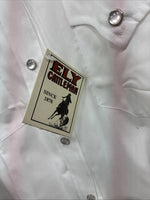New Boys ELY Cattleman White Long Sleeve Pearl Snap size 16 CC-76