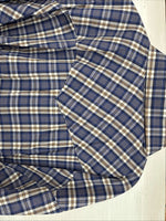 New Men’s Mesquite Blue Flannel Long Sleeve Pearl Snap 20 X 36 4XL  H-62