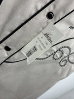 New Women’s White Horse Tan Black Design Long Sleeve Pearl Snap Medium YY-18