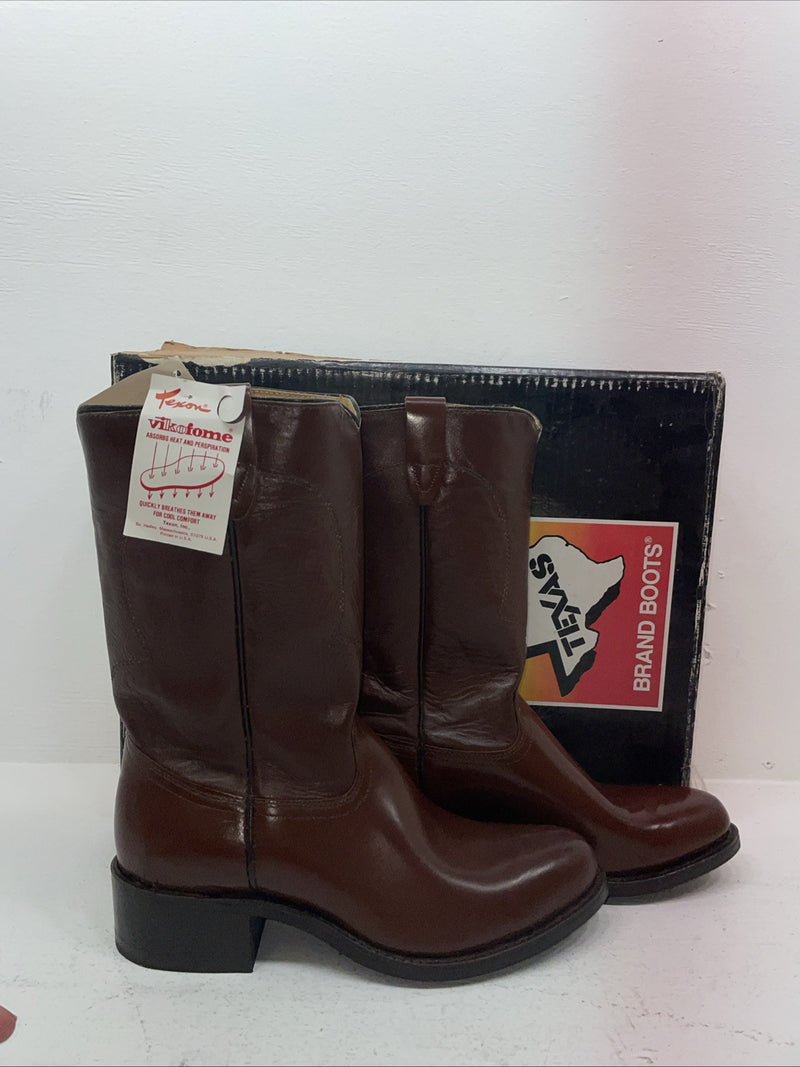 New Men’s Brown Texas Brand Cowboy Boots. 8311 9.5 9 1/2 D. 6-58