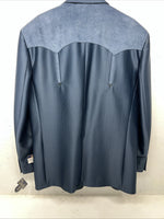 New Men’s Circle S Blue Suit Jacket 52L #24244 Y-610