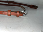 New Leather Trainer Dark Oil Browband Headstall Silver Buckles S-60