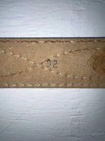 New Black Genuine Leather Stitched 32” Belt #2021 JJ-13