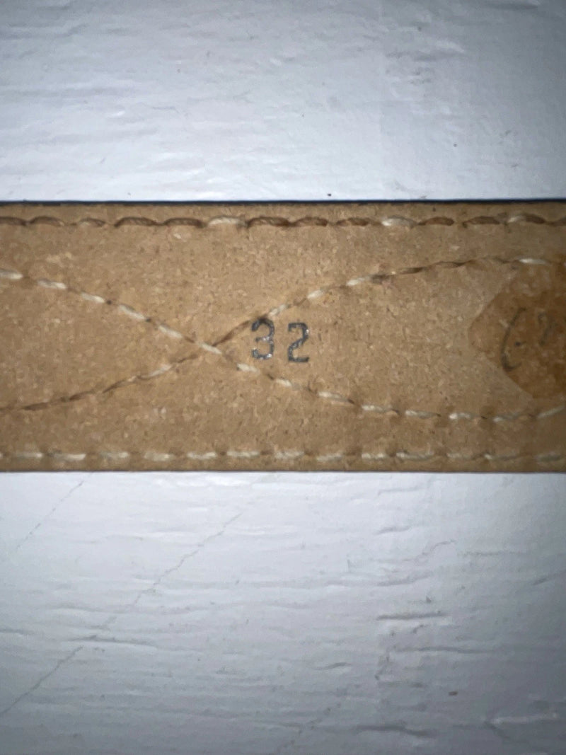 New Black Genuine Leather Stitched 32” Belt #2021 JJ-13