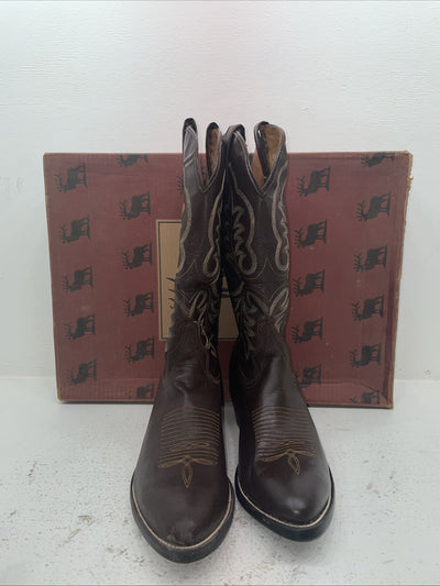 New Men’s Brown Texas Imperial Cowboy Boots. B 117 11 D. 7-69