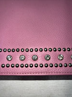 New Double S Pink Bling Beaded Purse #N7445030 EE-4