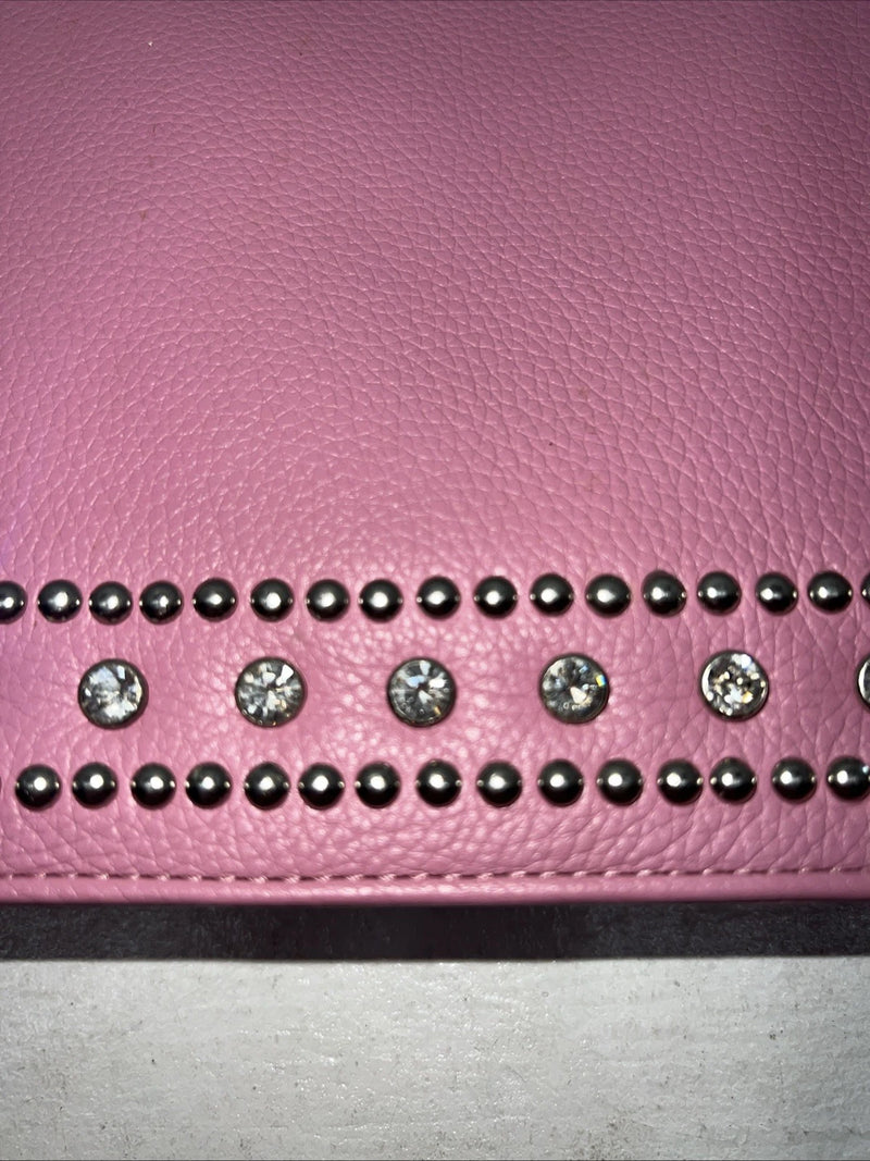 New Double S Pink Bling Beaded Purse #N7445030 EE-4