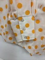 New Women’s Panhandle Slim Yellow Polkadot Long Sleeve Pearl Snap Size 35 KK-8