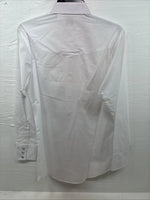 New Men’s ELY Cattleman Simple White Long Sleeve Pearl Snap 15.5 Medium K-56