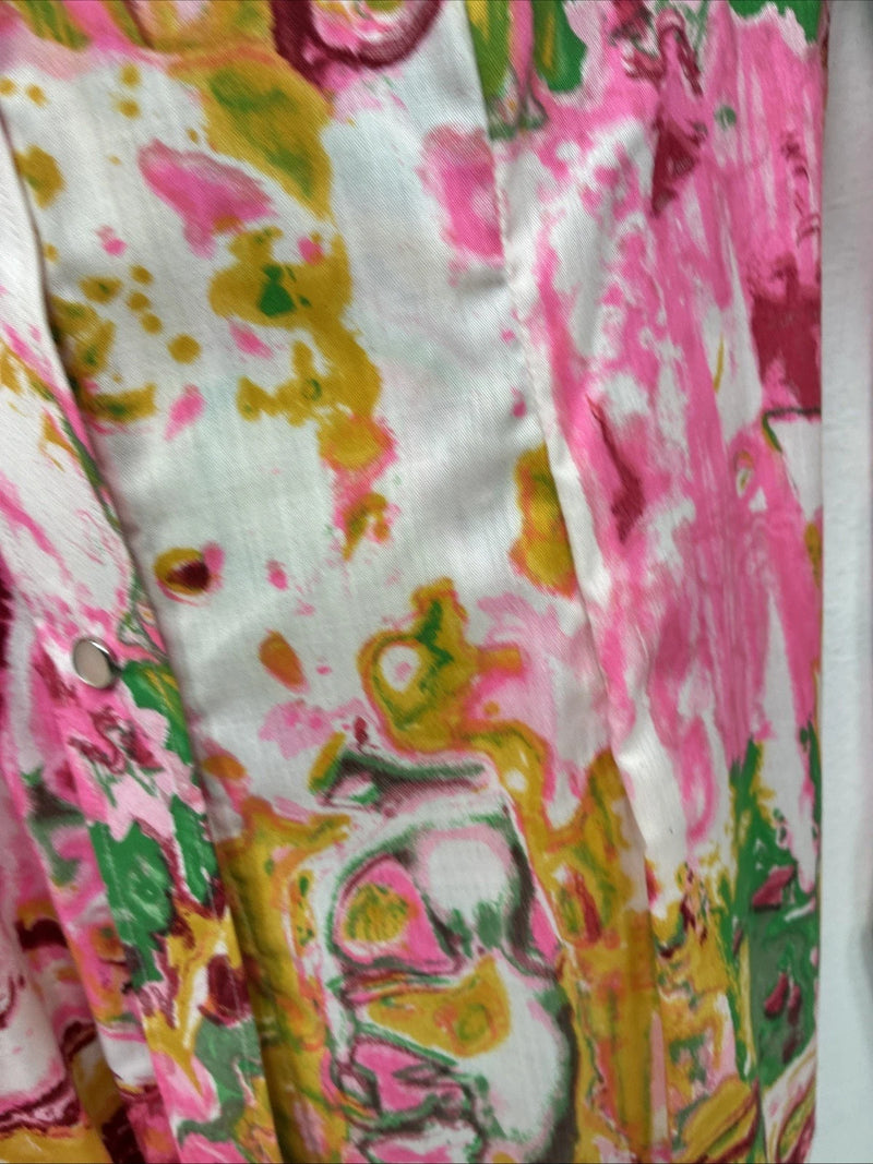 New Women’s H Bar C Floral Designed Long Sleeve Pearl Snap Size 36 YY-25