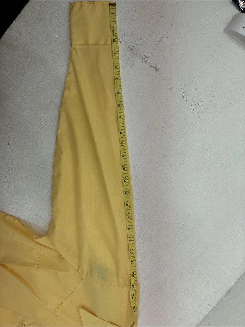 New Women’s Yellow Long Sleeve Pearl Snap Size 36 II-8