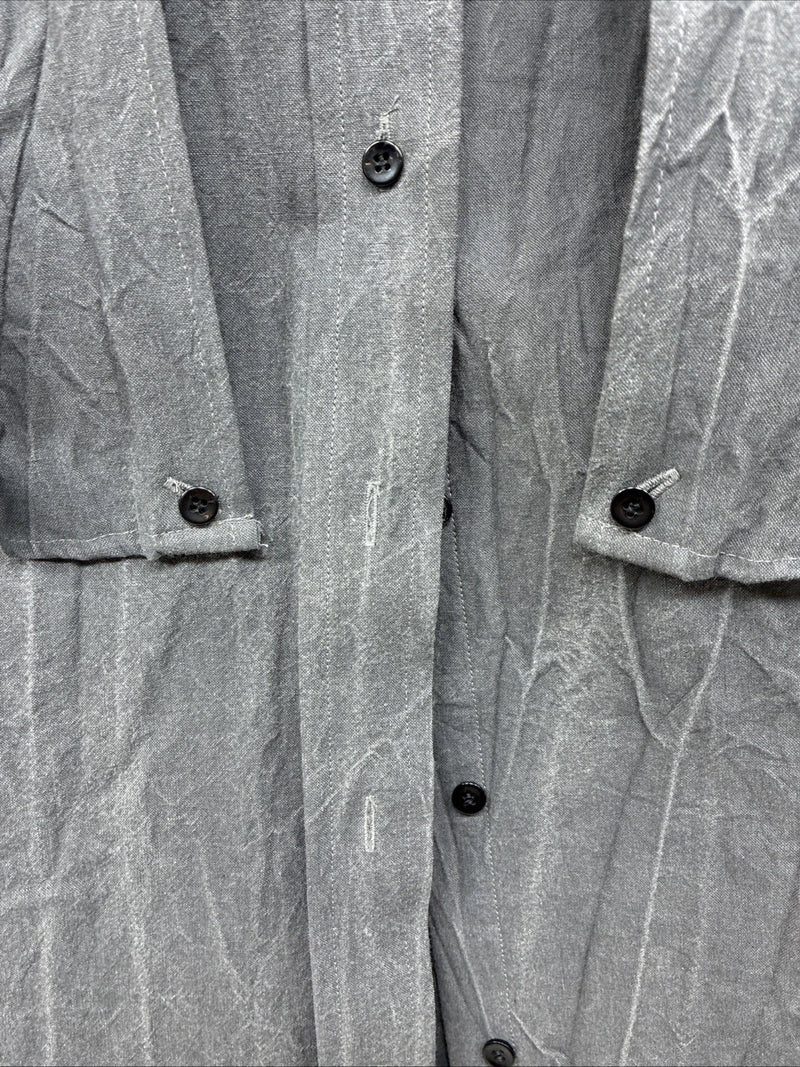 New women’s Longhorn Gray Long Sleeve Button Up Size 30 MM-74
