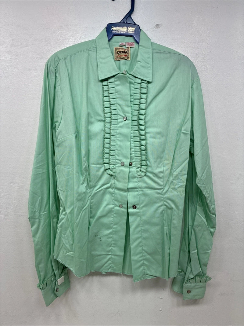 New Women’s Hartman Green Long Sleeve Pearl Small Size 38 TT-132