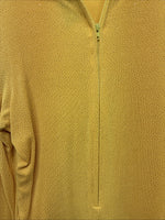 New Dressed To Win Yellow Half Zip Long Sleeve Showing Bodysuit Medium TT-43