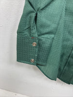 New Women’s Panhandle Slim Green Long Sleeve Pearl Snap Size 30 LL-58