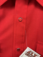 New Men’s ELY Cattleman Red Short Sleeve Pearl Snap 16.5 Large X-57
