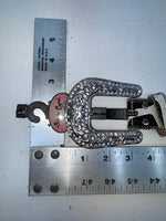 New Cow Print Genuine Leather Blazin Roxx Silver Bling L Belt #N3511662 Z-61