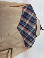 New Men’s Champion Western Tan Plaid Long Sleeve Pearl Snap 15 Medium X-31
