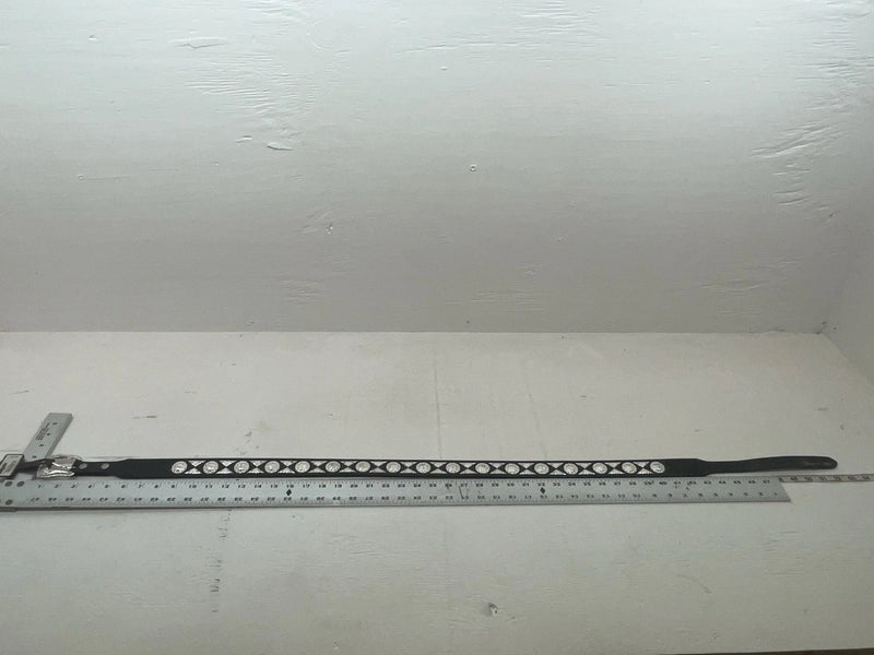New Black Genuine Leather Nocona Silver Pendent 46” Belt #N2235601 NN-133