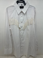 New Women’s White Horse White Fridge Long Sleeve Pearl Snap XXL TT-33