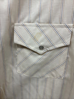 New Men’s Champion Western Yellow Stripe Long Sleeve Pearl Snap XL H-84