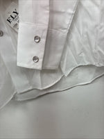 New Boys ELY Cattleman White Long Sleeve Pearl Snap Size 10 DD-80