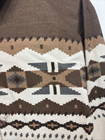New Women’s Brooks & Dunn Tan Design Long Sleeve Button Up Size Small TT-51