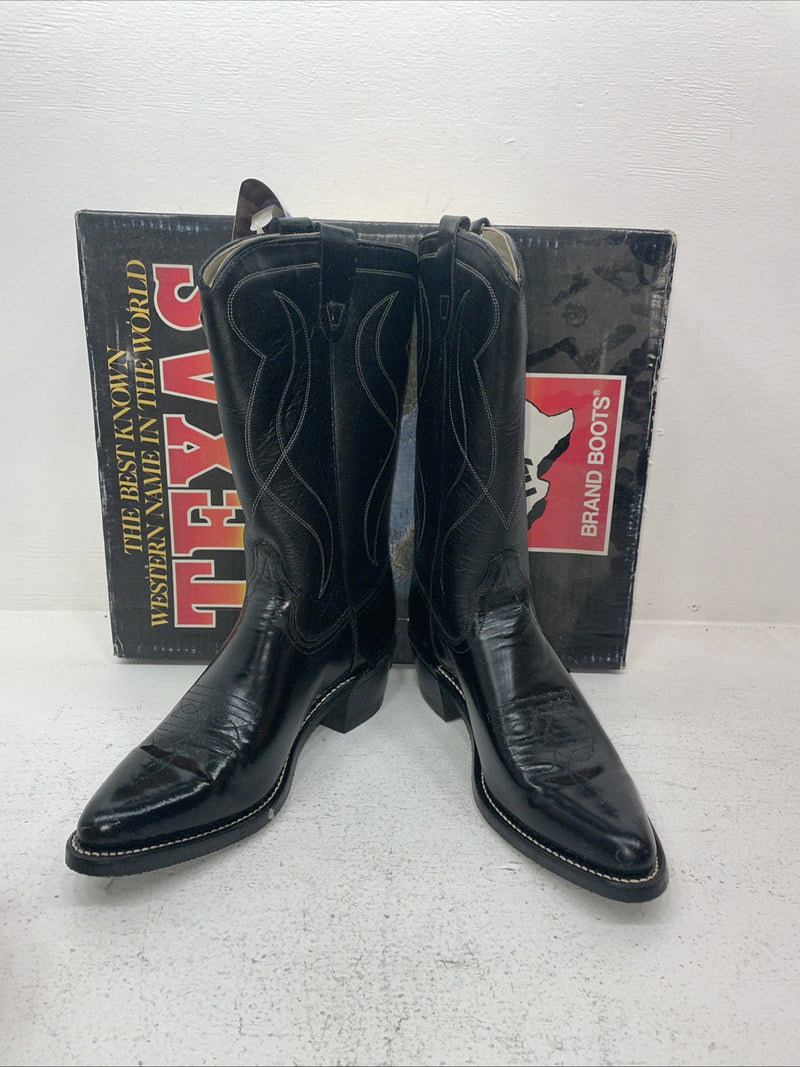 New Men’s Black Texas Brand Cowboy Boots. 8000 9.5 9 1/2 D. 5-9