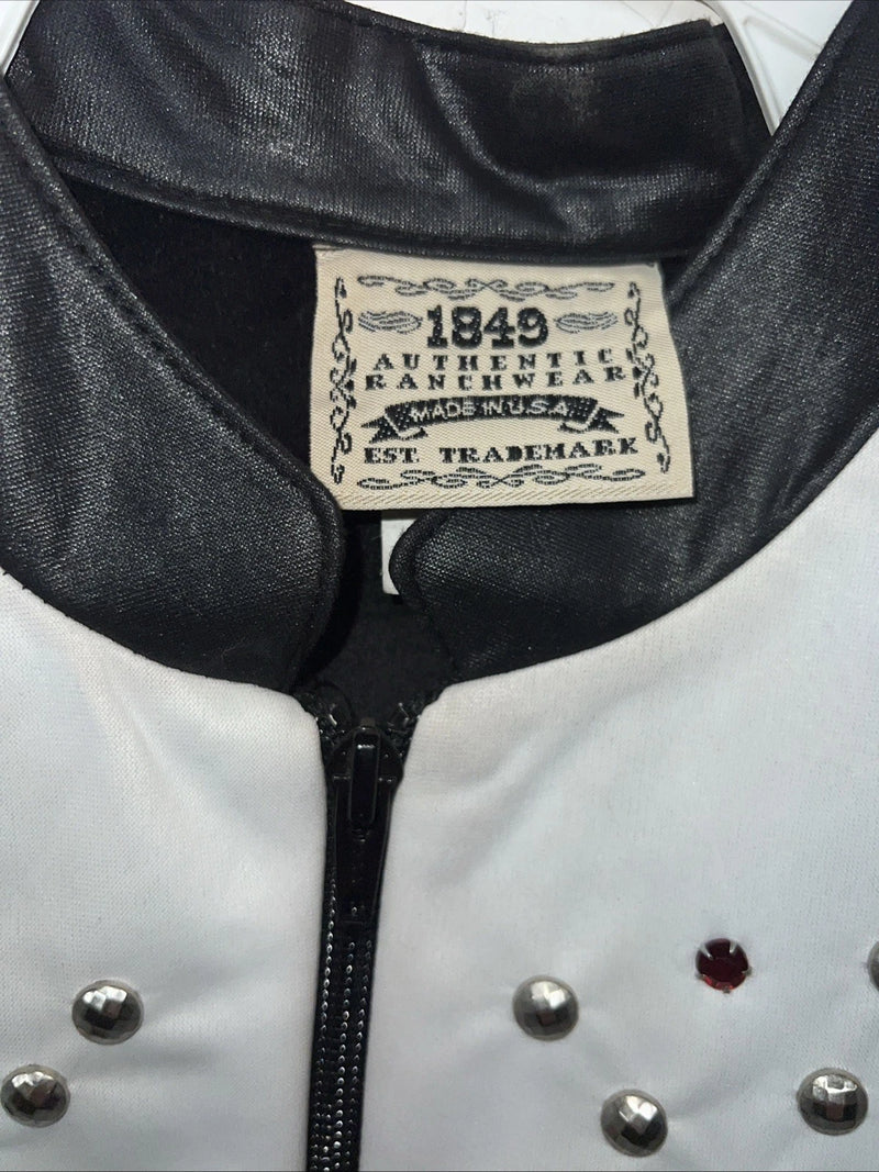  New Women’s 1849 Authentic Ranchwear Red White Show Short Jacket Large H-610