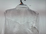 New Women’s Cumberland White Cheetah Print Long Sleeve Pearl Snap Medium LL-65