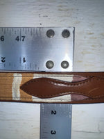 New Brown Genuine Leather Tex Tan Colored Stripe 36” Belt #024731 Z-113
