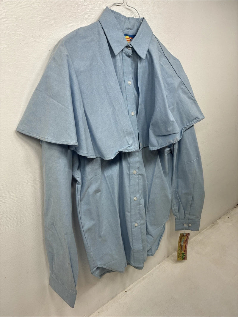 New Women’s Cricket Creek Blue Jean Long Sleeve Button Up Size Small YY-71