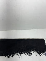 NOS Black Show Chaps With Fringe Adjustable Waist 44” N-50