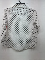New Women’s Dickson Jenkins Polkadot Long Sleeve Pearl Snap Size 32 MM-3