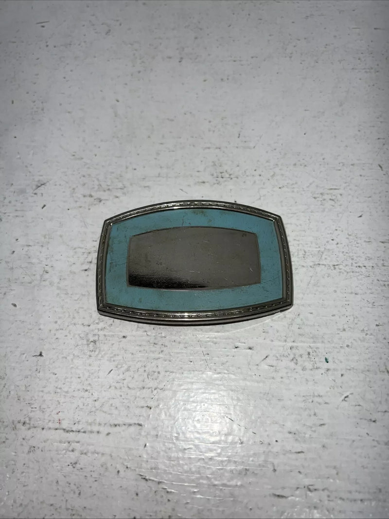New Women’s Square Silver Turquoise Belt Buckle Mirror Middle F-12