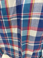New Men’s ELY Cattleman Purple Plaid Long Sleeve Pearl Snap Large X-35
