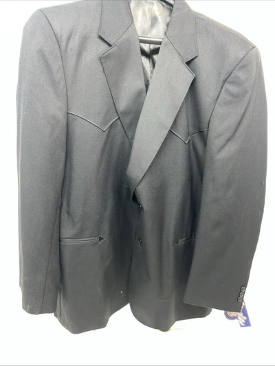 New Men’s Black Circle S Suit Coat 50L #CC1929 WW-60