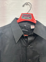 New Men’s White Horse Black Long Sleeve Pearl Snap XLT F-52