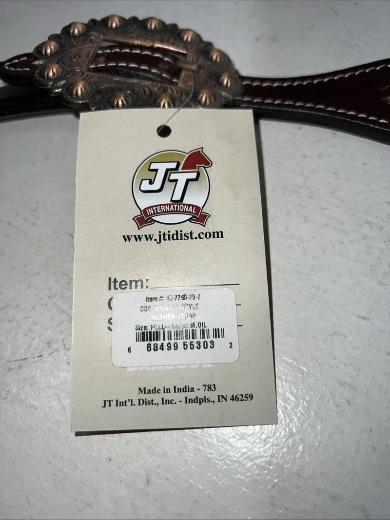 New Tough 1 Brown Leather Tooled Whither Strap #45-7768 F-500