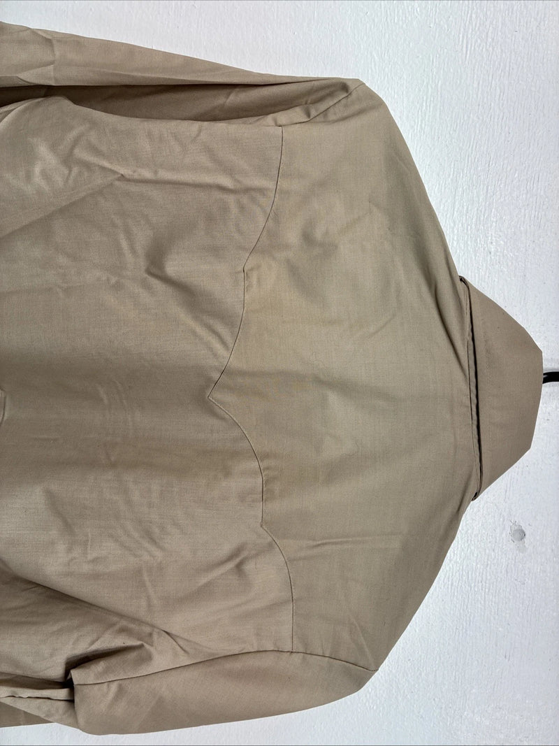 New Women’s Champion Western Tan Design Long Sleeve Pearl Snap Size 33 KK-121