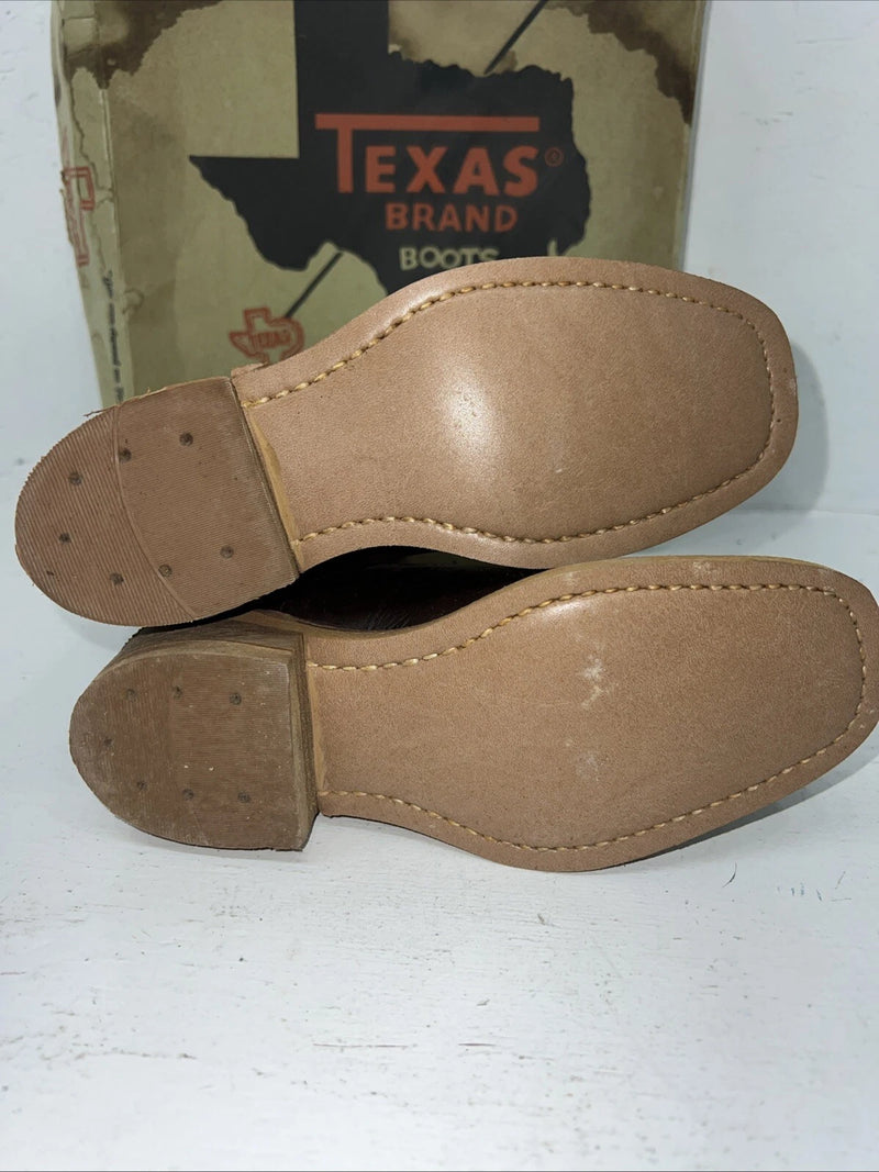 New Children’s Brown Texas Brand Cowboy Boots. C811 12.5 12 1/2 D. 24-108