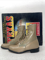New Youth Tan Lace Up Texas Brand Cowboy Boots. 4498 5.5 5 1/2 M. 22-117
