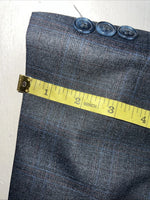 New Men’s Circle S Blue Plaid Suit Jacket 48R #25832 X-607