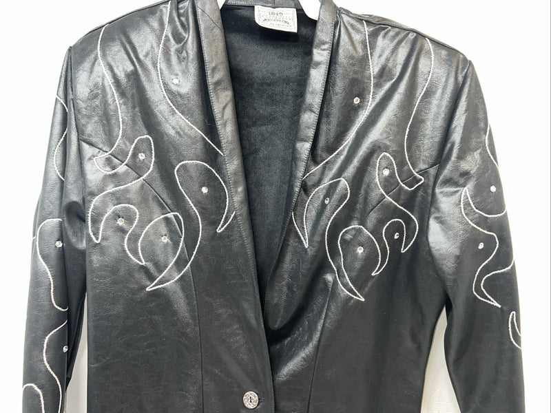 New Women’s Black 1849 Authentic Ranchwear Flame Western Show Jacket XL UU-61