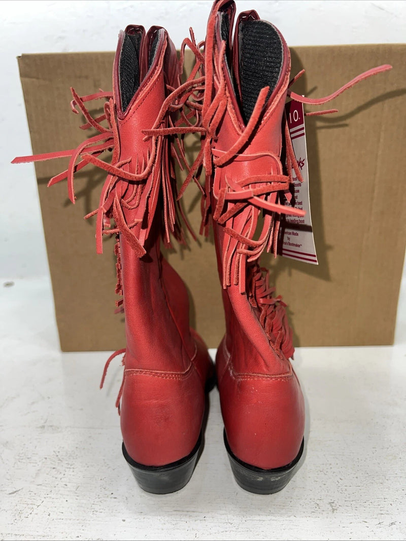 New Women’s Red Fringe Capezio Cowboy Boots. L 693 6 M. 19-33