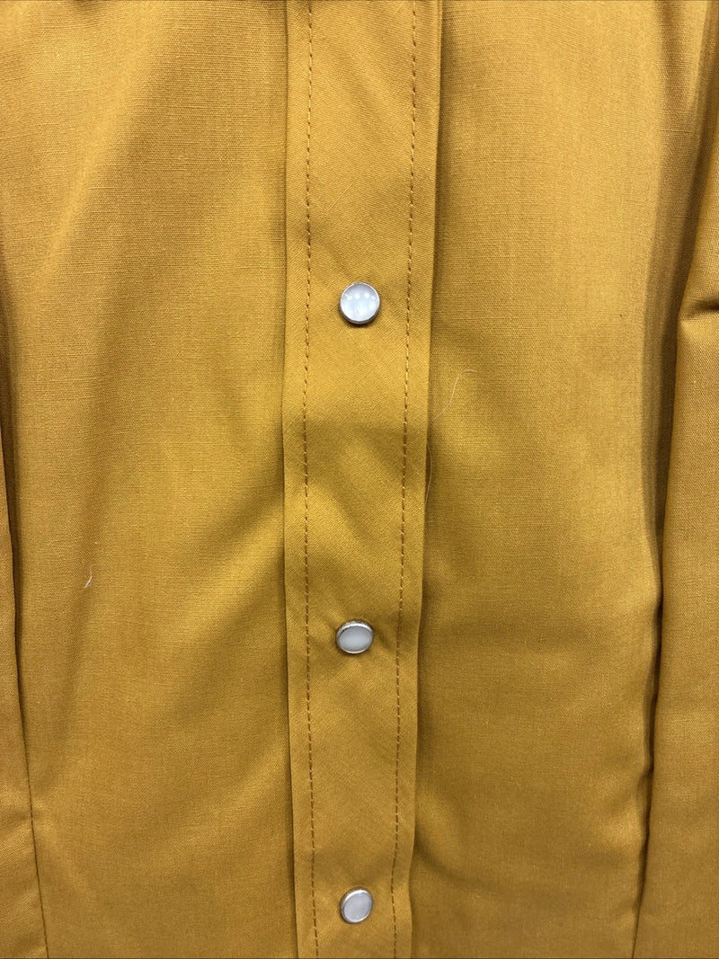 New Kids Panhandle Slim Yellow Long Sleeve Pearl Snap Large CC-75