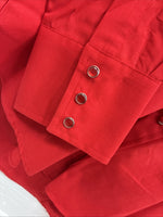 New Men’s ELY Cattleman Red Western Long Sleeve Pearl Snap 16.5 X 35 Large T-63