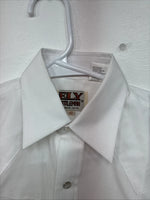 New Boys ELY Cattleman Cattleman White Long Sleeve Pearl Snap Size 10 DD-95
