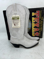 New Women’s White Texas Brand Cowboy Boots. L 198917 7.5 7 1/2 M. 17-69